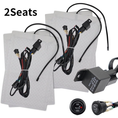 Un set di fogli riscaldanti per seggiolino auto 12v (2 fogli riscaldanti + 1 interruttore) S3050