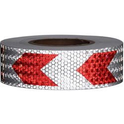 Pellicola riflettente per adesivo di avvertenza per marcatura riflettente freccia per auto 300 * 5 cm argento rosso en oferta