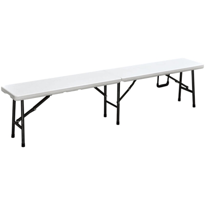 Pieghevole reception polietilene banco 183 centimetri bianco