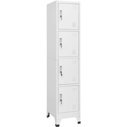 Armadietto a 4 Comparti con Serrature 38x45x180 cm - Grigio - Youthup en oferta