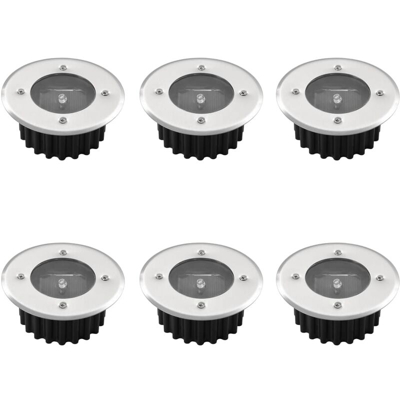 Faretti Solari ad Incasso Carrabili 6 pz - Argento - Youthup