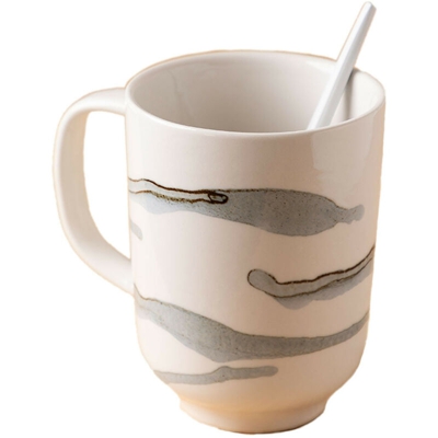 Set di 4 tazze in porcellana 260 ml Boira Grigio Porcellane - Sklum