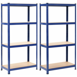 Scaffali 2 pz Blu 80x40x160 cm in Acciaio e MDF características