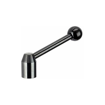 24430.0032 leva di tensione/con filettatura interna, Nero, D1 = 22 mm/D2 = M10/acciaio - Halder