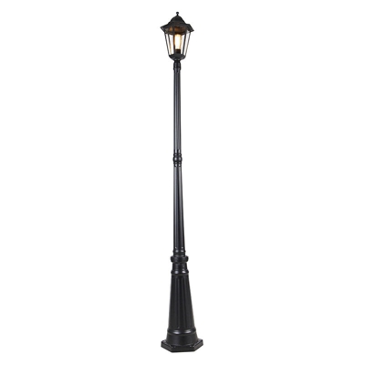 QAZQA Lanterna new_orleans - Classico - Acciaio inossidabile,Vetro - Nero - Oblungo Max. 1 x Watt