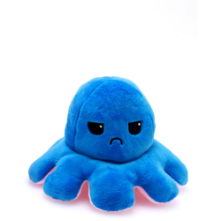 Octopus originale reversibile Plushie morbido peluche Pillow Pets Pet Show il vostro umore, senza dire una parola regalo per il compleanno, Rosa + Blu características
