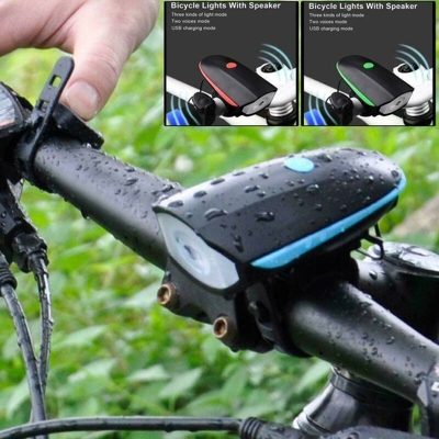 Lampada Faretto Led Per Manubrio Bici Bicicletta Bike Batteria Ricaricabile Usb