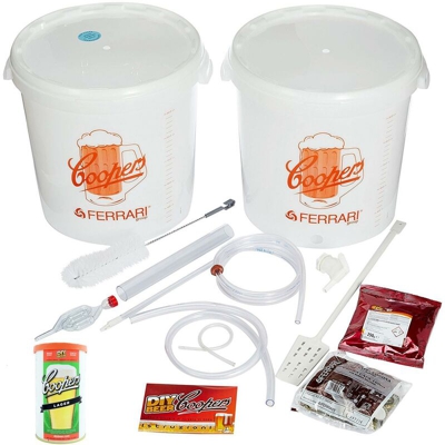 Kit completo fermentazione Birra artigianale con secchi da 25 lt -2 Secchi da 25 lt + 1 Malto