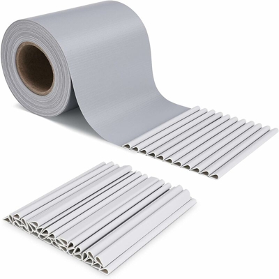 Schermi Divisori e Protettivi per Giardino, Frangivista e Frangivento PVC Paravista con 35clip, Impermeabile Schermo Privacy 50 m x19 cm (grigio