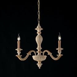 Bonetti - 'Lampadario in legno e pasta di legno avorio e foglia oro 3 luci' precio