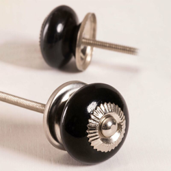 SKLUM Set di 2 maniglie in ceramica Erek Nero Ceramica precio