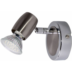 Brilliant - Applique design faretto faretto cromato spot orientabile lampada argento G55010 / 77 en oferta