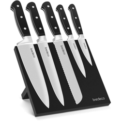 Set Coltelli Da Cucina Con Ceppo Portacoltelli Magnetico 5 Coltelli Acciaio Inox en oferta