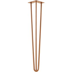 Hairpin Leg Gambe per tavolo robuste in un set di 4 d´acciaio - color rame- 72 cm - 3 barre características