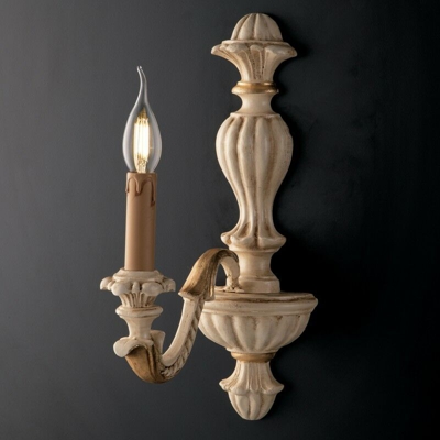 Applique barocca in legno e pasta di legno avorio con foglia oro