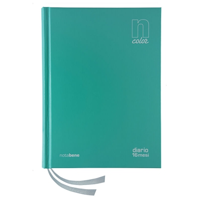 Diario 16Mesi 13X17,8 Colore Verde Acq