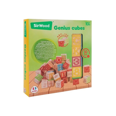 Cubi In Legno Lettere Numeri Simboli 30PZ Cubo 3x3 Cm Costruzioni Gioca E Impara