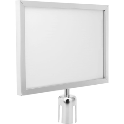 Porta poster A3 color argento per palo separatore - Primematik