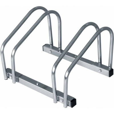 Cavalletto da Terra per 2 Bicicletta Rastrelliera Parcheggio Bici da Esterno