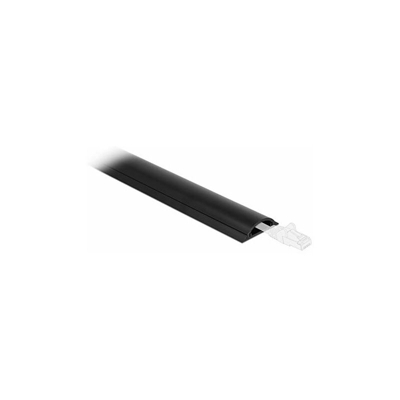 Canalina autoadesiva per cavi, 30 x 8 mm, lunghezza 1 m, colore: Nero - Delock
