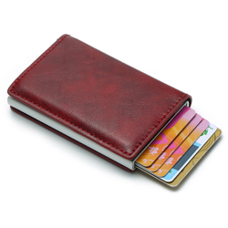 Portafoglio in pelle Rfid Pu, bordeaux precio