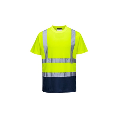 Portwest - T-shirt bicolore | YeNa - 6XL - NEUTRO (SENZA PERSONALIZZAZIONE) - Yellow Navy