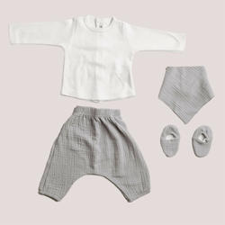 Set neonato Natali Grigio Cotone - Sklum precio