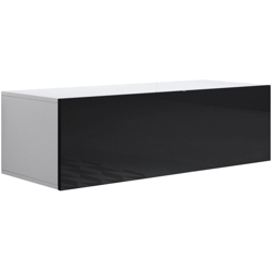 Mobile TV modello Luke H1 (100x30cm) colore bianco e nero - Bianco/Nero en oferta