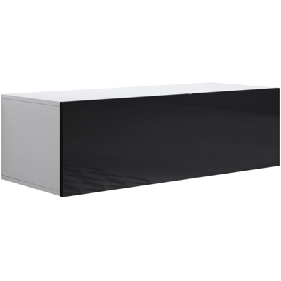 Mobile TV modello Luke H1 (100x30cm) colore bianco e nero - Bianco/Nero