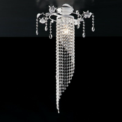 Bonetti - Plafoniera in ferro laccato bianco con decorazione shabby 1 luce con strass precio