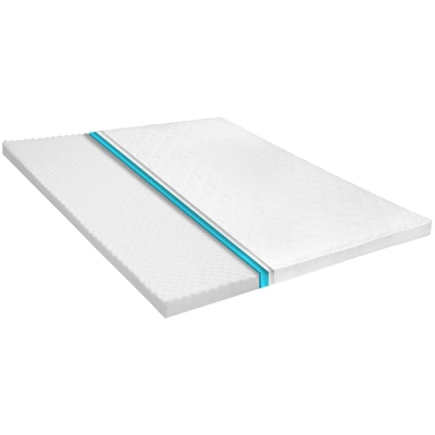 YOUTHUP Coprimaterasso 140x200cm Schiuma a Freddo Superficie a Onde 7cm - Bianco