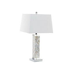 Lampada da Tavolo Poliestere Lino Geam Madreperla (36 x 36 x 70 cm) - Dekodonia características
