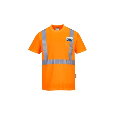 Portwest - T-Shirt con taschino ad alta visibilità | Large - Orange - NEUTRO (SENZA PERSONALIZZAZIONE) - Orange