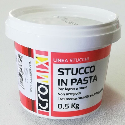 Cromix stucco in pasta bianco per muri e per legno, scegli il formato 500gr