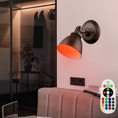 Etc-shop - Wandstrahler mobili rostfärbig in stile country a distanza nel set tra cui lampade a LED RGB