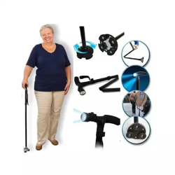 Bastone da passeggio con torcia led incorporata pieghevole trekking - Magic Cane características