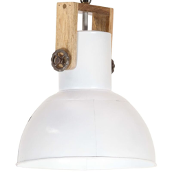 YOUTHUP Lampada Soffitto Industriale 25 W Bianca Rotonda in Mango 32cm - Bianco precio