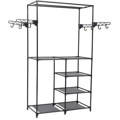 YOUTHUP Porta Abiti Acciaio e Tessuto non Intrecciato 87x44x158 cm Nero - Nero