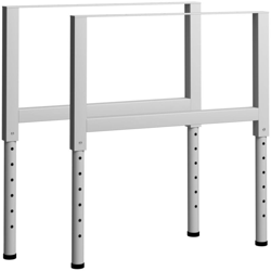 vidaXL Telai per Banco da Lavoro 2 pz in Metallo 85x(69-95,5) cm Grigi - Gris en oferta