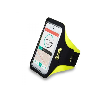 Armband - Smartphone custodia per cellulare 16,5 cm (6.5') Fascia da braccio Nero, Giallo - Celly