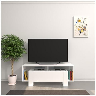 Mobile TV Collezione Melville Bianco, in Nobilitato Melanimico.