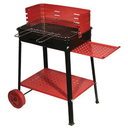 Barbecue a Legna o Carbone in Acciaio con Ruote características