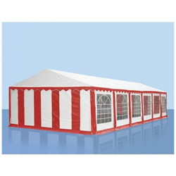 Tendone per feste PVC bianco e rosso 6x12 m en oferta