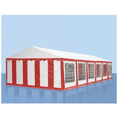 Tendone per feste PVC bianco e rosso 6x12 m