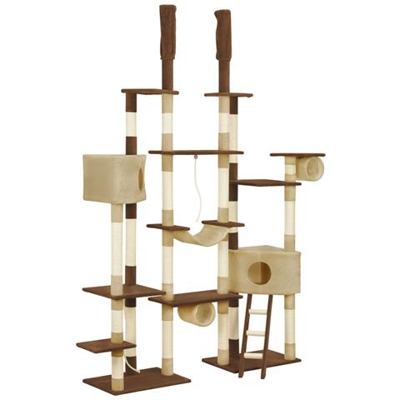 Albero Per Gatti Con Tiragraffi In Sisal Marrone 234 Cm