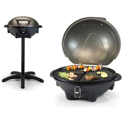 Bbq Elettrico Con Piedistallo Bq-2816 2200 W 46x35 Cm Nera