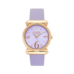 Von Versace Vsp1v0619 Republique - Orologio Da Donna Con Cinturino In Pelle Viola precio
