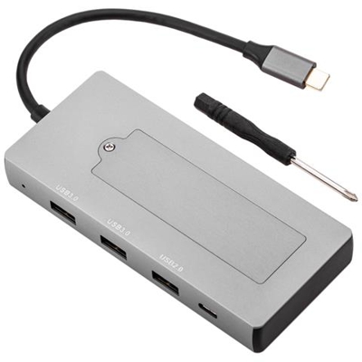 Usb-c A Hdmi 4k E Ethernet Rj45 E Usb-a E Convertitore Usb-c Con Presa Stoccaggio Ngff M2