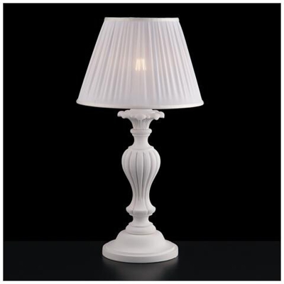 Lume Barocco Como In Legno E Pasta Di Legno Bianco Shabby
