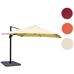 Ombrellone Parasole Hwc-a96 3x3m Alluminio Avorio Girevole Con Base en oferta